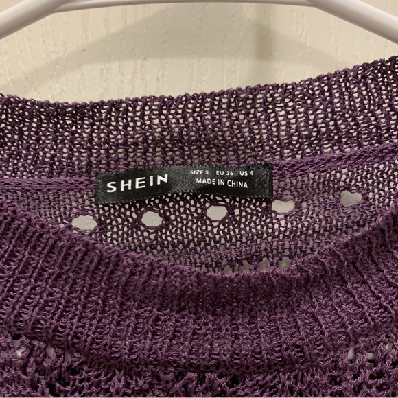 3/$35 shein lune drop shoulder open knit sweater - Picture 5 of 9